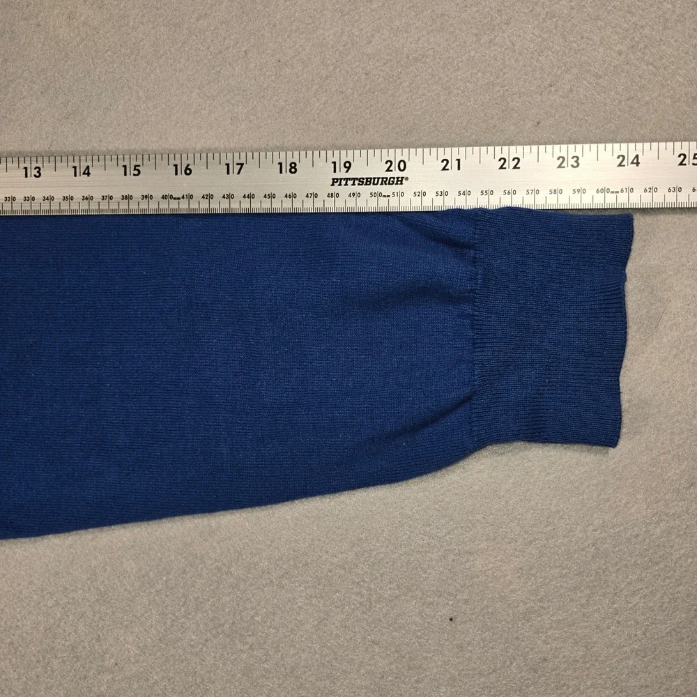 Old Navy Mens XL Blue Sweater V-Neck Solid Long‎ Sleeve Cotton Blend